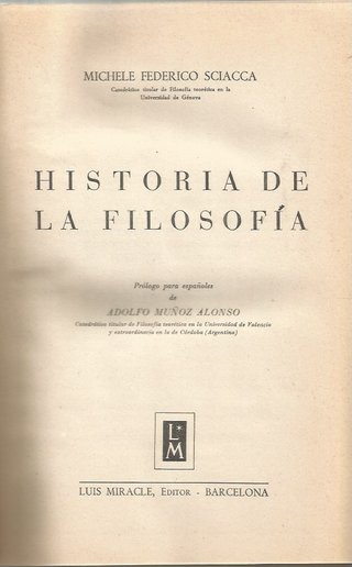 HISTORIA DE LA FILOSOFLIA - MICHELE FEDERICO SCIAC