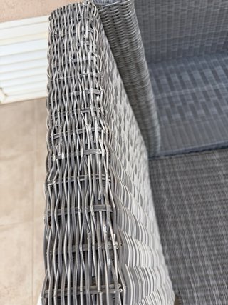 Conjunto Rinconera Jardín Ratán Gris