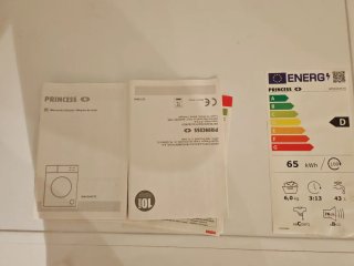 Lavadora Princess 6kg 1000rpm - A estrenar