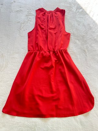 Vestido rojo sin mangas