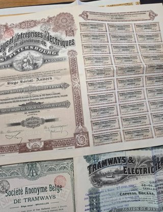 Lote Acciones Tranvías (Varias Compañías)