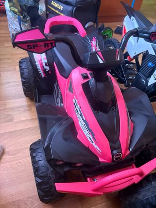 Moto infantil SP-RT negra y rosa