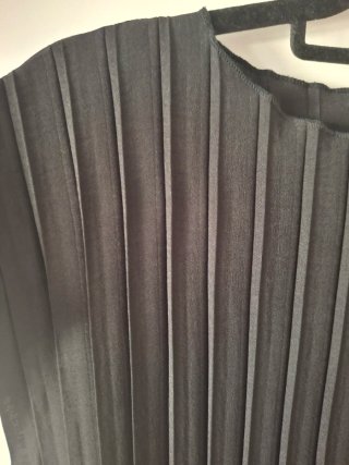 Vestido Midi Plisado Zara Negro Talla L