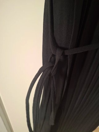 Vestido Midi Plisado Zara Negro Talla L