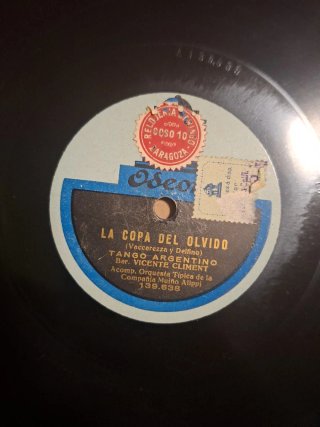 Disco gramófono Tango Argentino 78 RPM