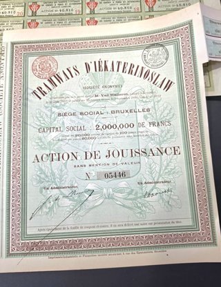 Lote de Acciones Históricas Tranvías.