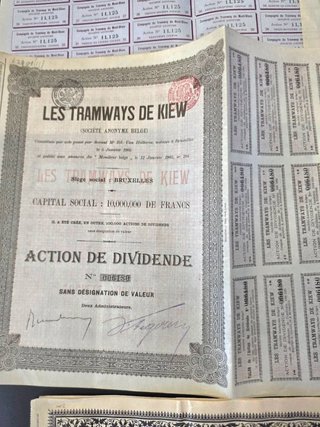 Lote de Acciones Históricas Tranvías.