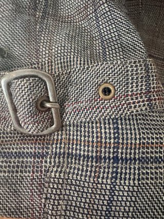 Chaqueta corta cuadros gris