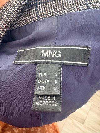 Chaqueta corta cuadros gris