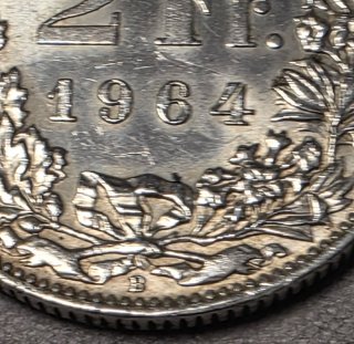 Suiza 2 Francos Plata 1964-B SC