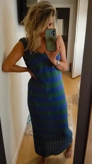 Vestido Bimba y Lola Rayas Azul/Verde