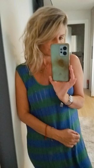 Vestido Bimba y Lola Rayas Azul/Verde