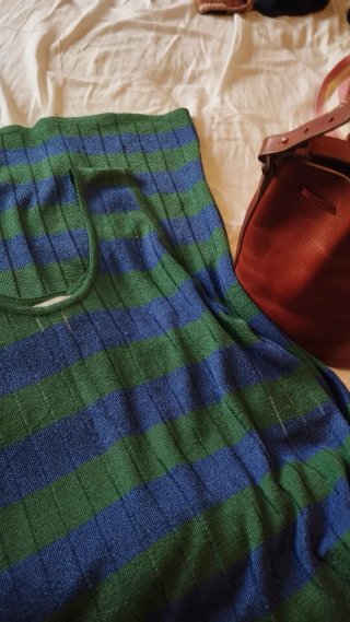 Vestido Bimba y Lola Rayas Azul/Verde