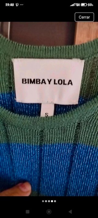 Vestido Bimba y Lola Rayas Azul/Verde