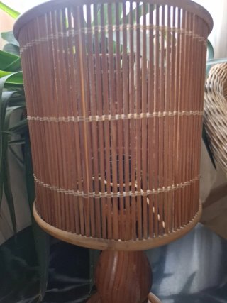 Lámpara Vintage Bambú y Madera