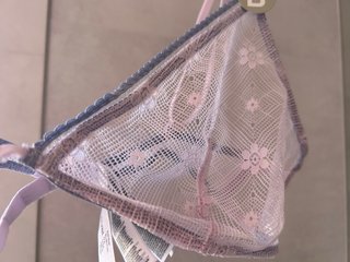 Sujetador de encaje gris y rosa