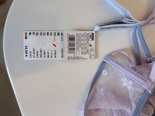 Sujetador de encaje gris y rosa