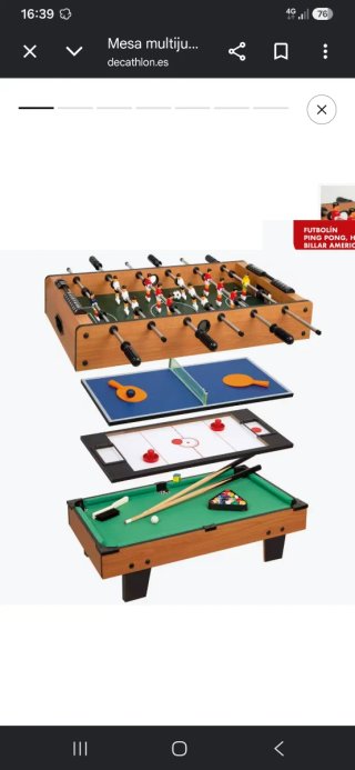 Mesa Multijuego 4 en 1
