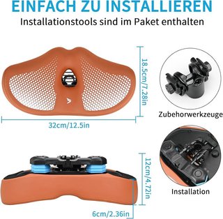 Sillín Bici KOOOGEAR Extra Ancho Marrón