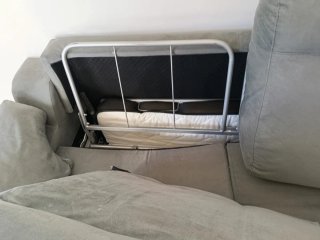 Sofá Cama Gris Tela