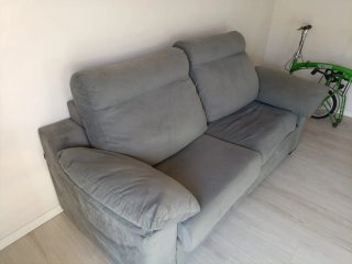 Sofá Cama Gris Tela