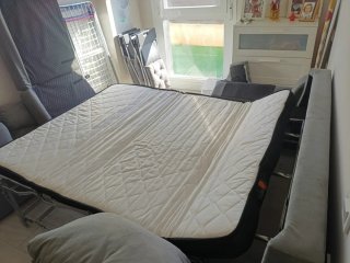 Sofá Cama Gris Tela