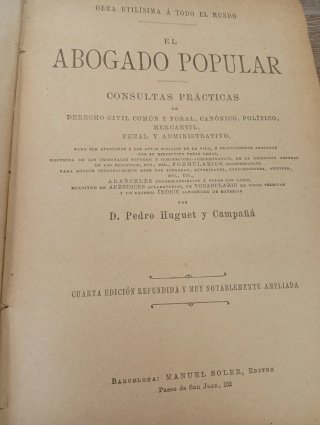 Libros El abogado popular antiguo
