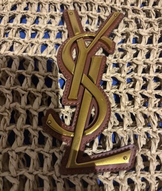 Bolso YSL de rafia con monedero