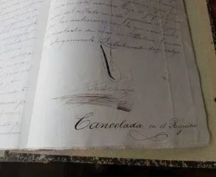 Manuscrito Escritura Pública Siglo  XIX Bilbao