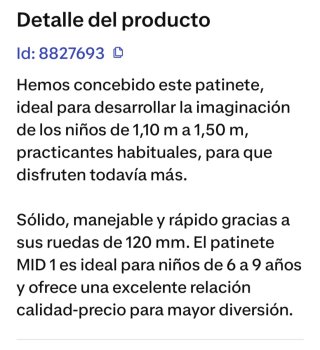 Patinete OXELO MID 1 Rojo