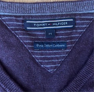 Jersey Tommy Hilfiger Cuello en V Morado