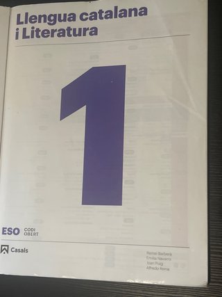 Llengua catalana i Literatura 1 ESO LOMLOE