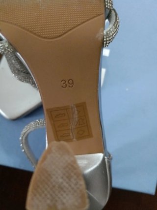 Sandali Keys donna argento con strass
