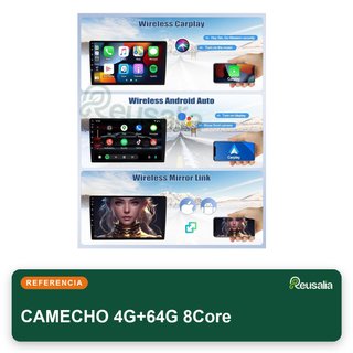 CAMECHO 4G+64G 8Core Radio coche Android 15 9''