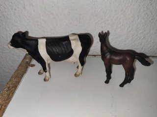 10 ANIMALES GRANJA PVC SCHLEICH + PERRITO REGALO