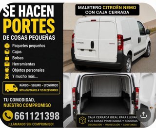 Se hacen Portes de cosas pequeñas