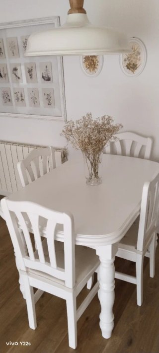 Mesa de comedor de 120cm extensible a 195