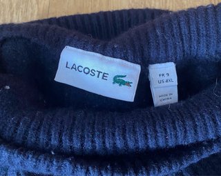 Jersey Lacoste Azul Marino con Cuello Alto