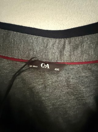 Polo manga larga gris talla grande
