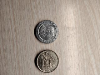 Lote de monedas en funda