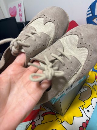 Zapatillas niño ante y tela