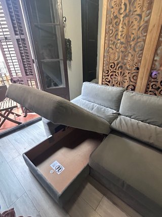 Sofá Cama Chaise Longue KEEN Gris