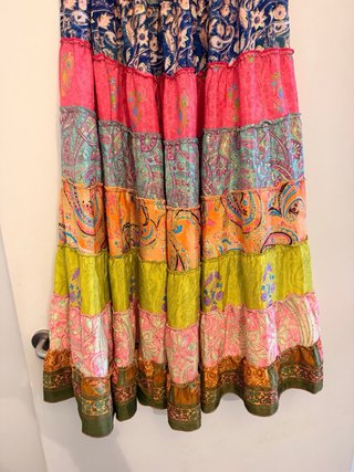 Falda vestido multiposicionlarga bohemia estampada