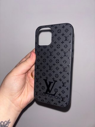 Cover iPhone 12 Louis Vuitton Monogram Nero
