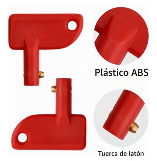 Llave de batería ABS y tuerca latón