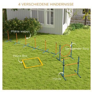 Hunde-Agiliy-Set Hundeparcours, 1 Reifen, 1 Hürde,