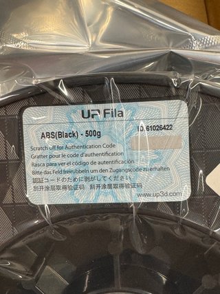 Tiertime UP Fila ABS Negro Filamento 3D