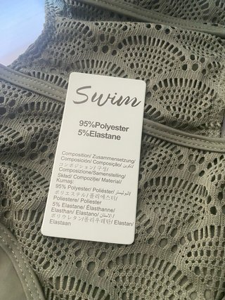 Bañador mujer verde crochet