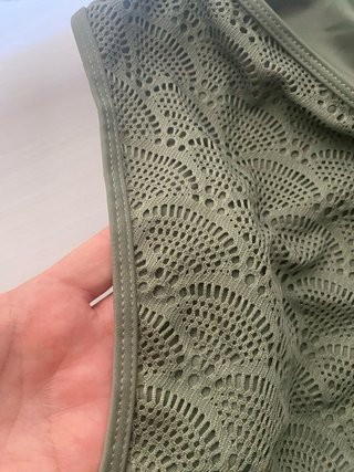 Bañador mujer verde crochet