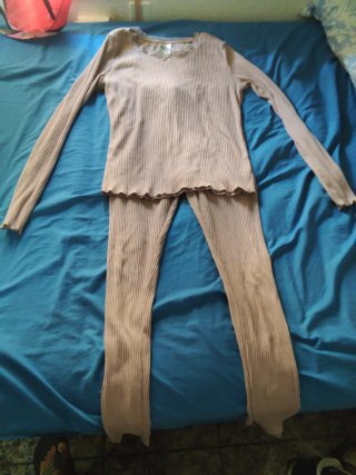 Conjunto pijama H&M beige